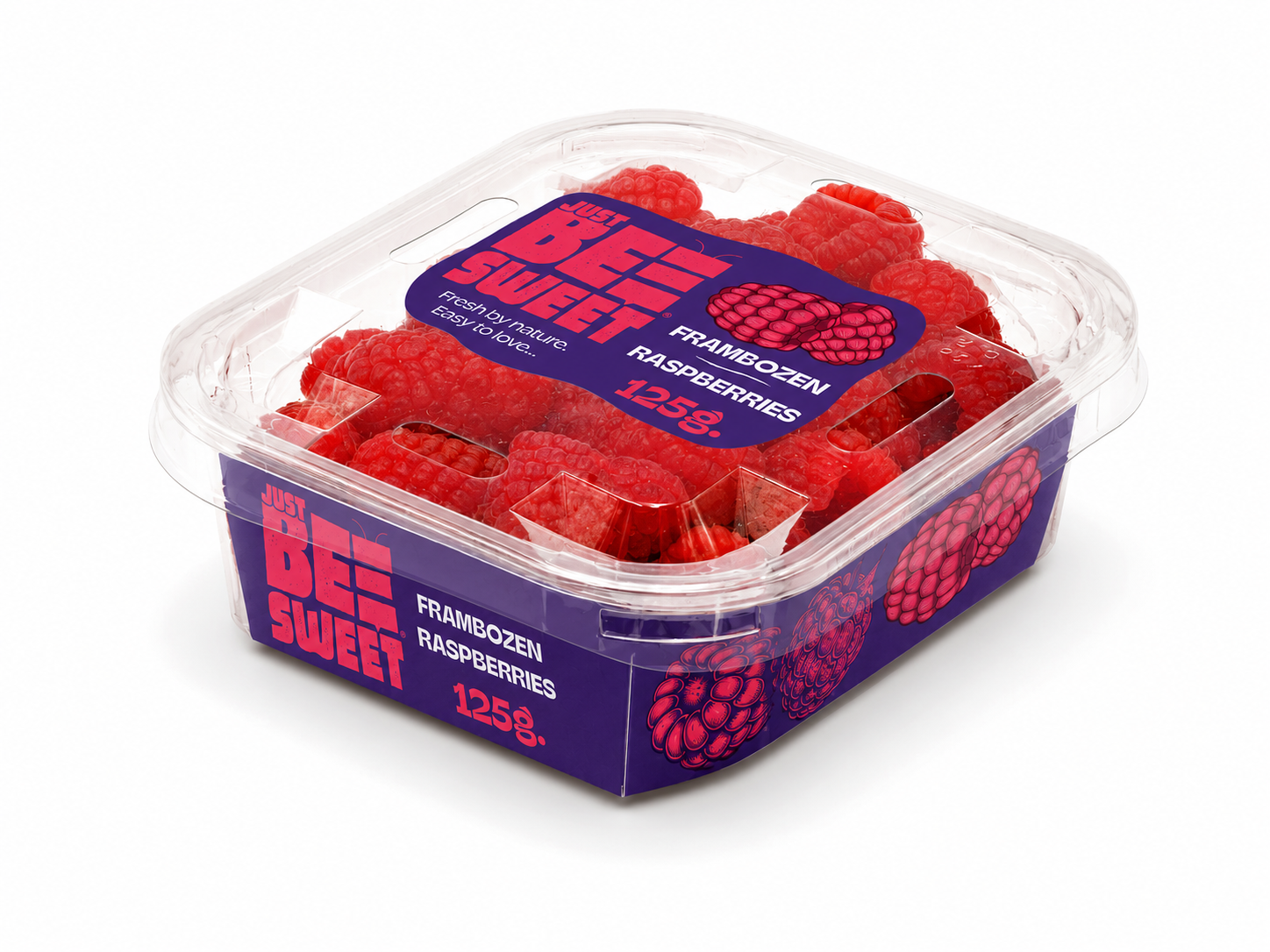 JUSTBEE Sweet raspberries 125g pack